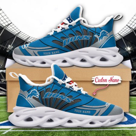 Detroit Lions NFL Max Soul Shoes Sneakers For Men And Women
