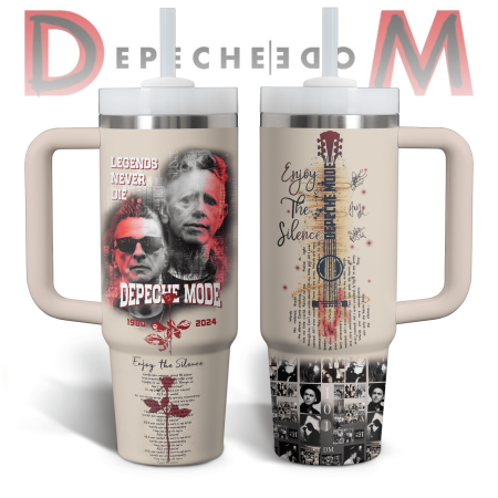 Depeche Mode 1980-2024 Legends Never Die Quencher 30oz or 40oz Stainless Steel Tumbler With Handle NVA