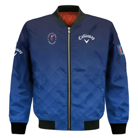 124th U.S. Open Pinehurst Callaway Dark Blue Gradient Stripes Pattern Bomber Jacket Style Classic Bomber Jacket