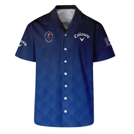 124th U.S. Open Pinehurst Callaway Dark Blue Gradient Stripes Pattern Hawaiian Shirt Style Classic Oversized Hawaiian Shirt