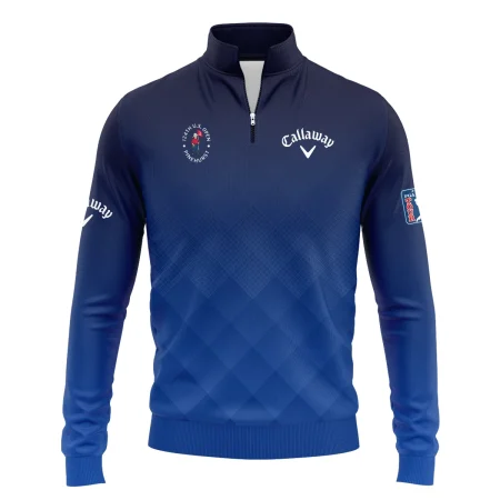 124th U.S. Open Pinehurst Callaway Dark Blue Gradient Stripes Pattern Quarter-Zip Jacket Style Classic Quarter-Zip Jacket
