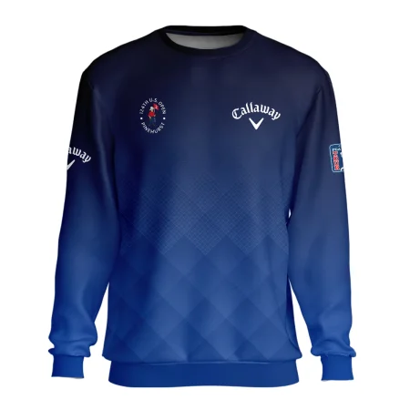 124th U.S. Open Pinehurst Callaway Dark Blue Gradient Stripes Pattern Unisex Sweatshirt Style Classic Sweatshirt