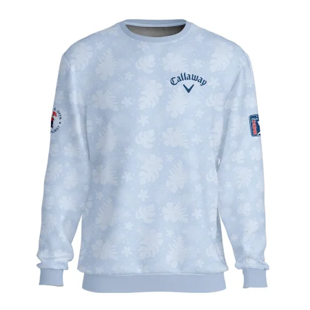 124th U.S. Open Pinehurst Callaway Golf Unisex Sweatshirt Light Blue Pastel Floral Hawaiian Pattern All Over Print Sweatshirt