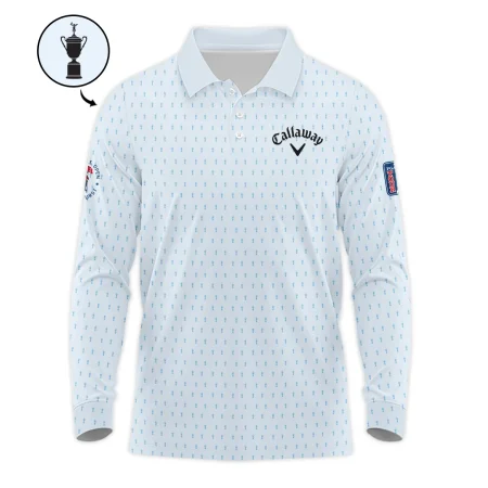124th U.S. Open Pinehurst Callaway Long Polo Shirt Sports Pattern Cup Color Light Blue All Over Print Long Polo Shirt For Men