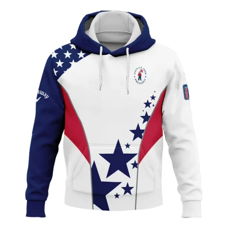 124th U.S. Open Pinehurst Callaway Stars US Flag White Blue Hoodie Shirt Style Classic Hoodie Shirt