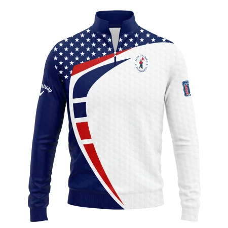 124th U.S. Open Pinehurst Callaway US Flag Blue Red Stars Quarter-Zip Jacket Style Classic Quarter-Zip Jacket