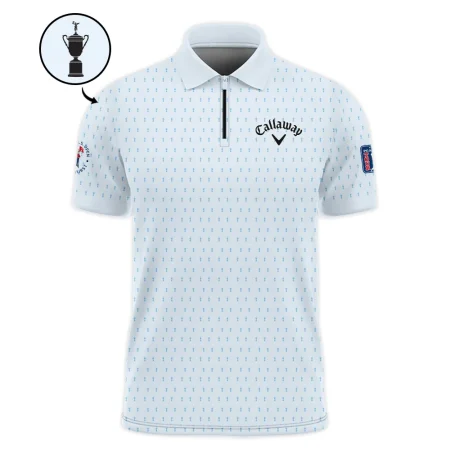 124th U.S. Open Pinehurst Callaway Zipper Polo Shirt Sports Pattern Cup Color Light Blue All Over Print Zipper Polo Shirt For Men