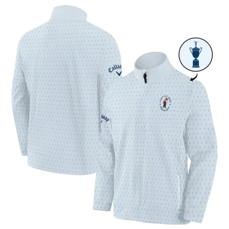124th U.S. Open Pinehurst Golf Stand Colar Jacket Callaway Pattern Cup Pastel Blue Stand Colar Jacket