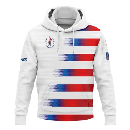 124th U.S. Open Pinehurst Ping Hoodie Shirt Sports Blue Red White Pattern All Over Print Hoodie Shirt