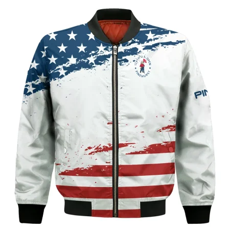 124th U.S. Open Pinehurst Special Version Ping Bomber Jacket Blue Red White Color Bomber Jacket