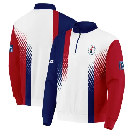 124th U.S. Open Pinehurst Sports Ping Quarter-Zip Jacket Golf Blue Red All Over Print Quarter-Zip Jacket