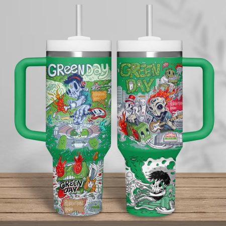 Green Day Music Custom Stanley Cup 40 oz 30 oz Tumbler With Handle