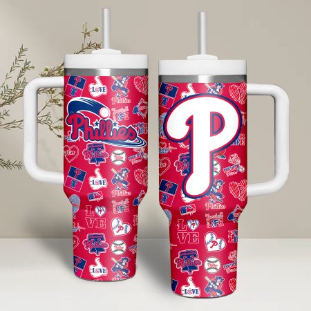 Philadelphia Phillies MLB Custom Stanley Cup 40 oz 30 oz Tumbler With Handle