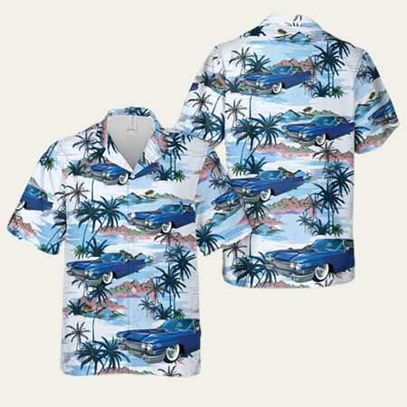 1960 Cadillac Deville Blue Hawaiian Shirt