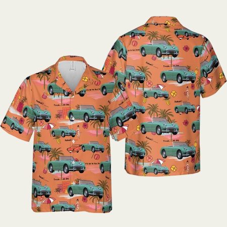 1961 Austin Healey Bugeye Sprite Aloha Hawaiian Shirt