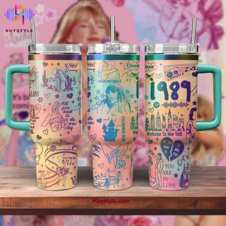 1989 Album TS Swifties Quencher 30oz or 40oz Stainless Steel Tumbler With Handle NVA