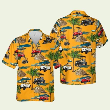 2 Seat Golf Cart Hawaiian Shirt
