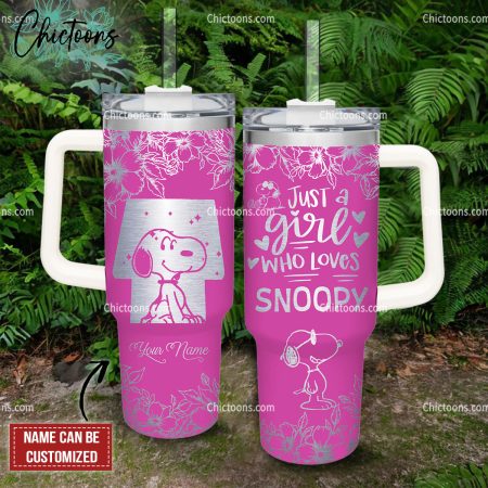 Snopi Cartoon Custom Stanley Quencher HG 40oz or 30oz Engraved  Stainless Steel Tumbler
