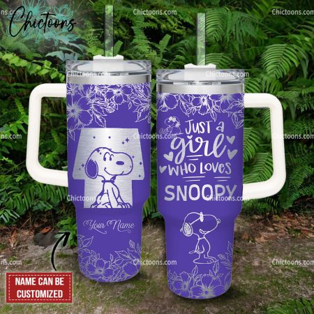 Snopi Cartoon Custom Stanley Quencher HG 40oz or 30oz Engraved  Stainless Steel Tumbler