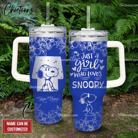 Snopi Cartoon Custom Stanley Quencher HG 40oz or 30oz Engraved  Stainless Steel Tumbler