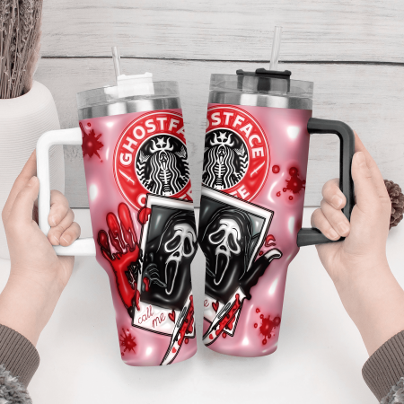 3D Horror Movies Custom  Quencher 30 or 40oz  Stainless Steel Tumbler HG With Handle