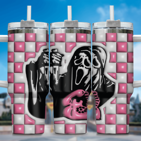 3D Horror Movies Custom  Quencher 30 or 40oz  Stainless Steel Tumbler HG With Handle