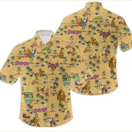 scoobydoo tropical hawaiian shirt
