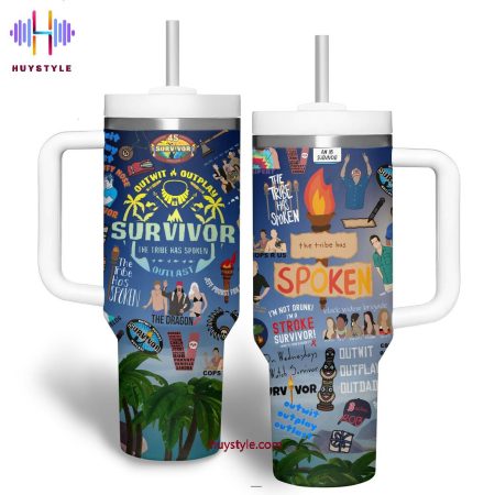 45 Survivor The Tribe Has Spoken Quencher 30oz or 40oz Stainless Steel Tumbler With Handle NVA