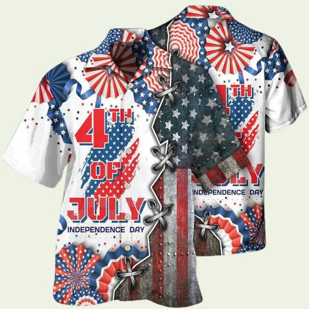 4Th Of July Independence Day US Flag Pattern Hawaiian Shirt