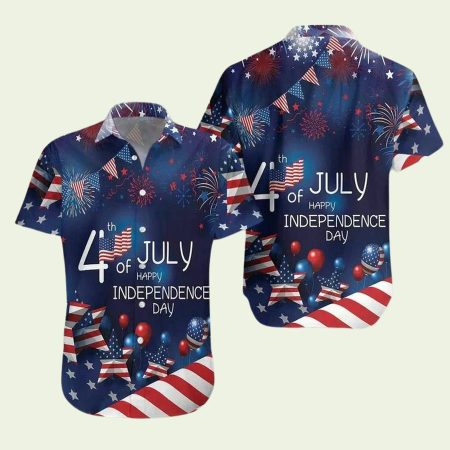 4Th Of July Watercolor Hawaiian Shirt