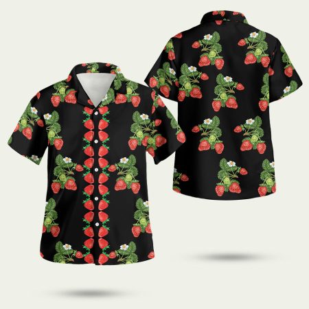 50s Style Strawberries Hawaiian Shirt