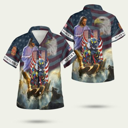 9 11 never forget memorial Hawaiian Shirt