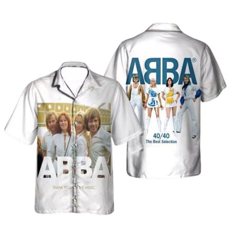 ABBA 4040 The Best Selection Album Cover Hawaiian Shirt