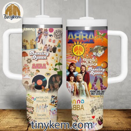 ABBA 30oz or 40oz Stainless Steel Tumbler With Handle HG