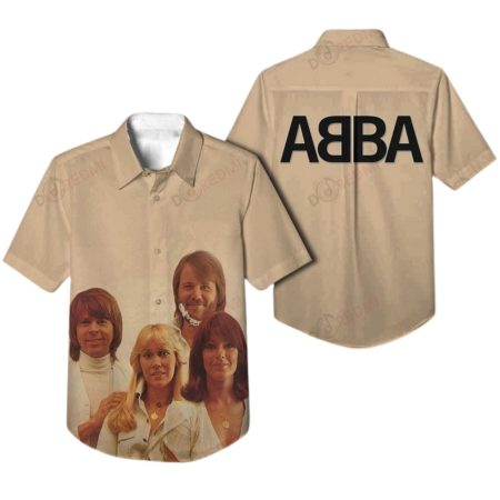 Abba Band Members Retro Pattern Hawaiian Shirt