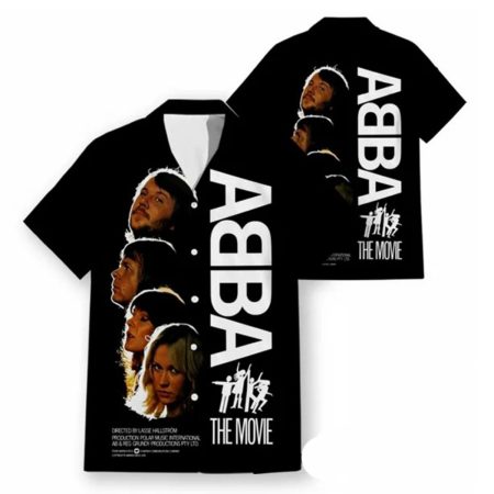 Abba The Movie Black Pattern Hawaiian Shirt
