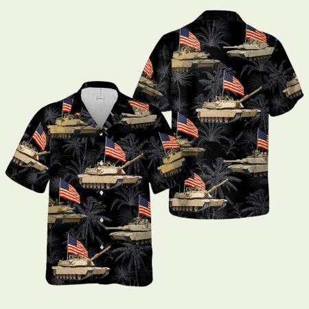 Abrams Battle Tank 4Th Of July Hawaiian Shirt
