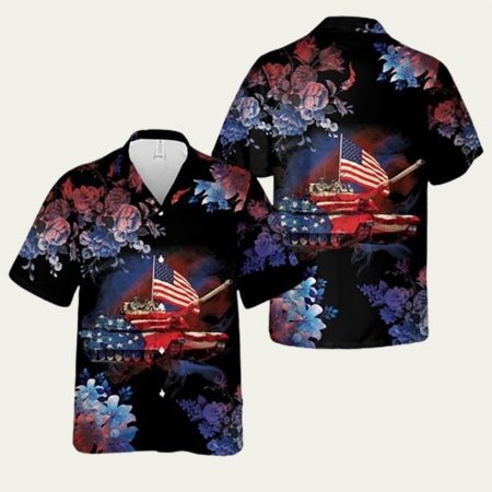 Abrams Battle Tank 4Th Of July Independence Day Hawaiian Shirt
