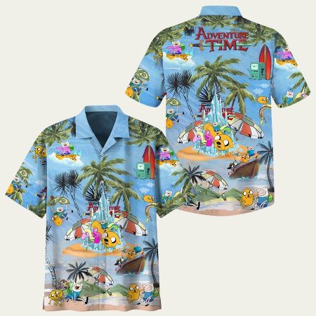 Adventure time characters hawaiian shirt