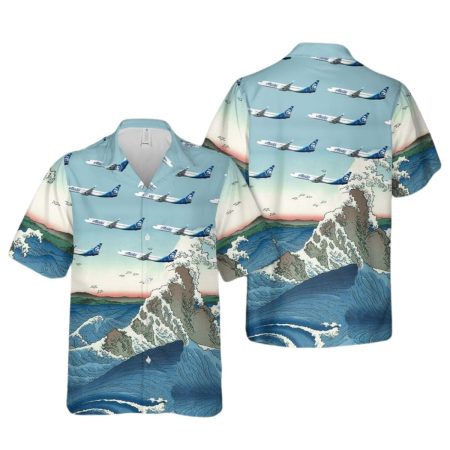 Alaska Airlines Boeing 737-9 MAX aircraft Hawaiian Shirt