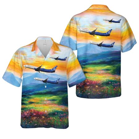 Alaska Airlines Honoring those who serve Boeing 737-900ER Hawaiian Shirt