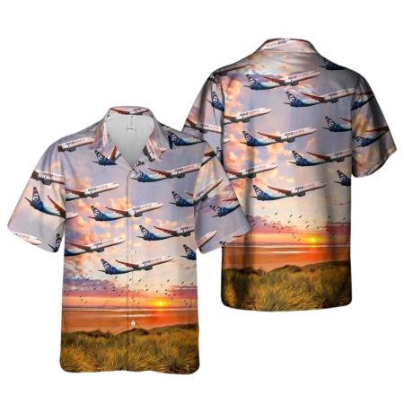 Alaska Airlines Oneworld Boeing 737-990 Er Hawaiian Shirt