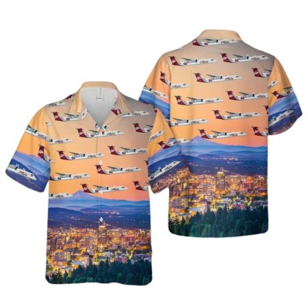 Alaska Airlines Q400 UM Nice Sky Pattern Hawaiian Shirt