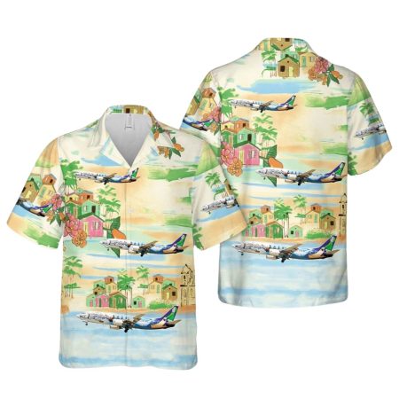 Alaska Airlines Spirit of Alaska Boeing 737-400 Hawaiian Shirt