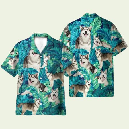 Alaskan Malamute Dog Lovers Hawaiian Shirt