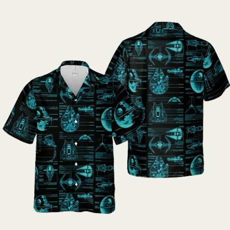 Alien Air Vehicle Spacecraft Hawaiian Shirt