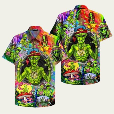 Alien Hippie Hawaiian Shirt