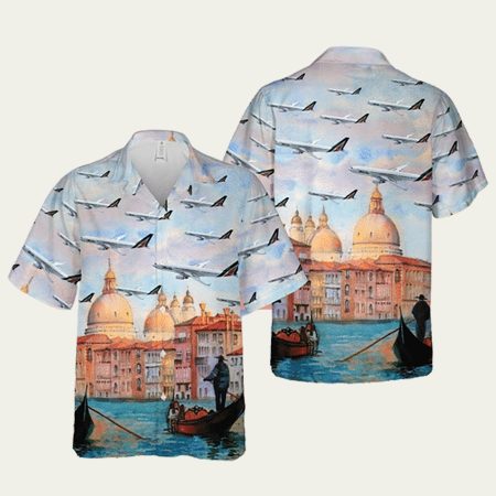 Alitalia boeing 777 200er hawaiian shirt