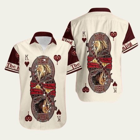Aloha king poker heart hawaiian shirt