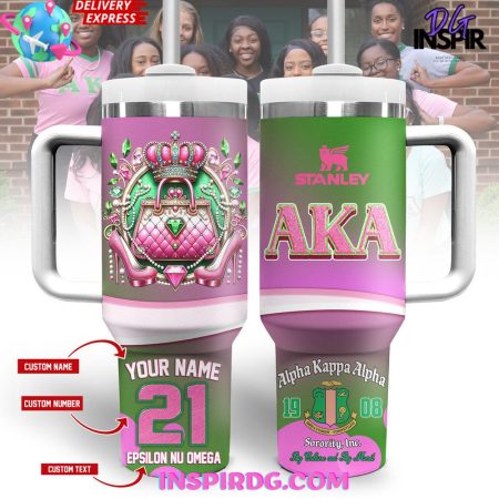Alpha Kappa Alpha Custom  30oz 40 oz Tumbler With Handle HG 40oz